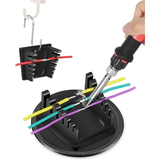 Toolour Kabel Löten Dritte Hand, 6 U-Schlitze (1-3.5mm) & Silikonpad, Magnetische Löthilfe mit Drahtführung für Auto, LED, Elektronik & Audio, Modellierung,Hält auf Metall/Holz/Wand