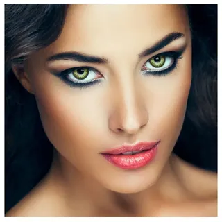 aricona Kontaktlinsen grün ohne Stärke intensiv farbige Jahreslinsen 2 Stück