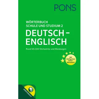 PONS Wörterbuch für Schule und Studium Englisch 2 : Deutsch-Englisch - mit intelligentem Online-Wörterbuch!: Mit intelligentem Online-Wörterbuch. Deutsch-Englisch