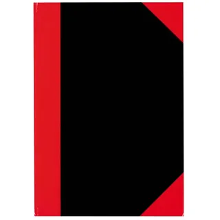 Stylex 29115 Kladde, A5, kariert, schwarz/rot