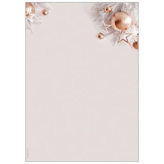 Sigel Weihnachtsbriefpapier Christmas in rose-gold Motiv DIN A4 90 g/qm 100 Blatt