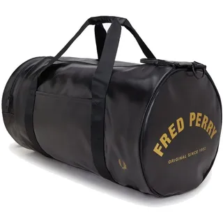 Fred Perry Tonal Large Barrel Bag Black, Schwarz , L