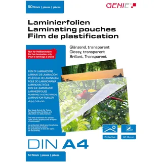 GENIE Laminierfolien glänzend 80 mikron A4,