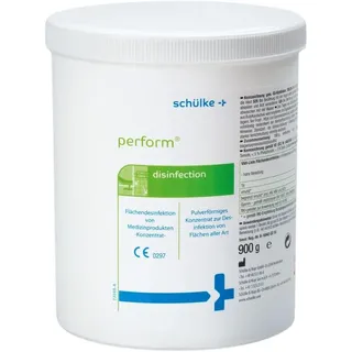 Schülke Perform® pulverförmiges Desinfektionsmittel 900g Dose | Desinfektion und Reinigung von Medizinprodukten und Flächen | auf Basis von Aktiv-Sauerstoff | sehr gute Materialverträglichkeit