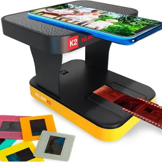 Klim K2 Mobile Film Scanner 35mm + Positiv & Negativ Dia Scanner + Fotoscanner zum digitalisieren + Diascanner + Deine eigene Entwicklungsstation zu Hause + Dias selbst digitalisieren - Orange Schwarz