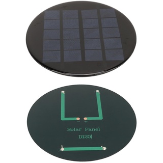 Miokycl Mini-Solarzellenmodul, rund, 1,1 W, 5 V, 120 mm, wiederaufladbar, 3,7 V Batterie, kleines polykristallines Silizium-Solarzellenmodul