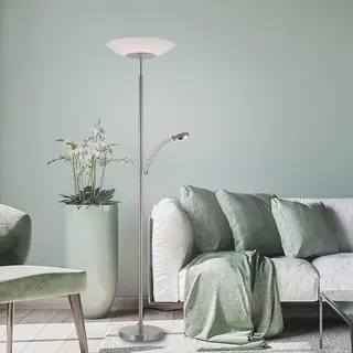 Paul Neuhaus LED-Stehlampe Alfred Alu, Eisen, Stahl & Metall Silber