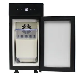 Gastro-Cool Milchkühlschrank für Kaffeemaschinen - Temperaturanzeige - geschlossene Türe - MK10FD-D