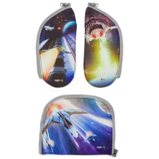 ergobag Zip-Tasche Schulranzen-Zubehör Zippies Set 3-teilig Weltall blau - Blau
