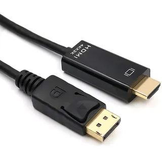 VMOJO 4K DisplayPort auf HDMI Kabel 1.8m Display Port auf HDMI Kabel High Speed inkl. Audio-Übertragung | DP Stecker zu HDMI Stecker | Kompatibel mit PC/Desktop/Labtop/Monitor