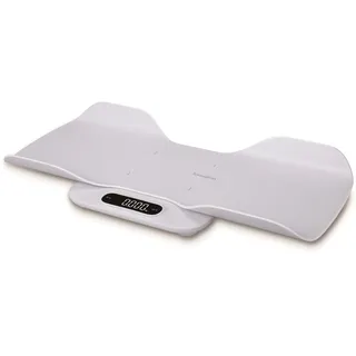 TERRAILLON - Baby Fit – Elektronische Babywaage 2-in-1, abnehmbare Babywanne, Gewichtsvergleichsfunktion, Kinderverriegelung, Skala 5-10-15 g, Kapazität 180 kg, Hülle inklusive, Weiß