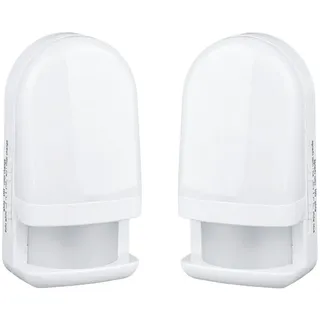 Trango 2er Set 11-239 LED Sensor Nachtlicht in Weiß mit Automatikfunktion I Betrieb mit 3x AAA Batterie (nicht enthalten) I mit Bewegungssensor I Sicherheitslicht I Orientierungslicht I Einschlafhilfe