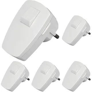Kopp 170402006 Schutzkontakt-Winkelstecker Kunststoff mit Schalter 230V Weiß IP20