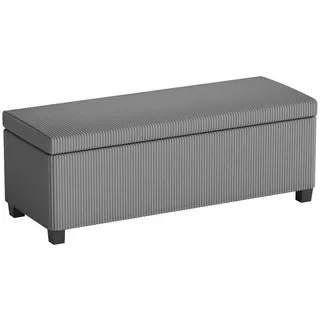 Homcom Sitzbank Polsterbank Grau 42 x 40 x 112 cm