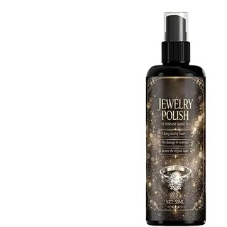 Schmuck-Polierspray, 50 ml, Gold- und Silber-Polierspray, Schmuckglanz-Restaurer, für Edelsteinringe, Halsketten, Armbänder, Ohrringe, Zuhause, Reisen, Frauen, Mutter, Ehefrau, Freundin