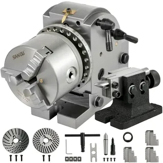 Vevor Teilapparat Rundtischteilkopf ø100mm Horizontal Vertikal Fräsmaschine Bs-0