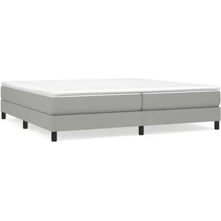 vidaXL Boxspringbett 200 x 200 cm hellgrau