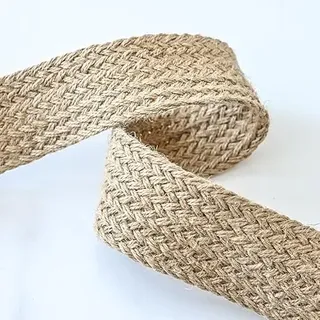 NANZU 10/20 Meter breit, 1–4 cm, geflochtenes Jute-Gurtband, Polsterung, gewebtes Juteband, Rolle, breites Juteband für rustikale Dekorationen, Geschenkverpackung