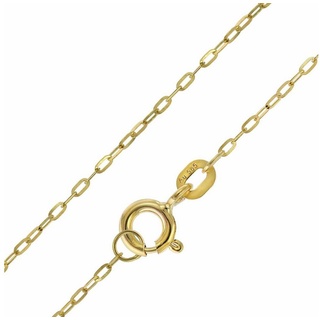 trendor Kette ohne Anhänger 585 Gold / 14 Karat Flachanker 1,1 mm breit goldfarben 38 cm