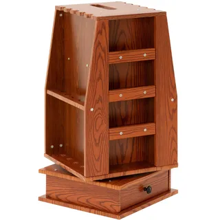 Nexos Trading Massivholz Queue-Ständer in Braun, Drehbar, Platz für 10 Queues, Maße: 80x30x40 cm - Eleganter und Robuster Billard Queue Halter