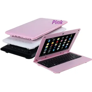 Bigmachine Laptop 10 Zoll Android 6.0 Quad Core Mini Computer Netbook, Rosa | 8 GB, WIFI, Webcam, Ultra Slim