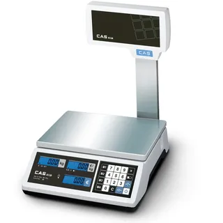 CAS Software CAS ERJ-P Hochanzeige, preisrechnend, Ladenwaage, GEEICHT, Wägebereich max 6 kg, Ablesbarkeit 1g