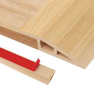 100cm Übergangsprofile Selbstklebend, PVC Türleistenkörper, Geeignet für Höhen Von 7-10mm, Teppich, Laminat und Fliesenschwellen, Türöffnungen, Kanten und Rollatoren(A5010,Rohholzmaserung)