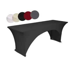 TexDeko Biertischhusse Stretch Grau 220 x 50 cm