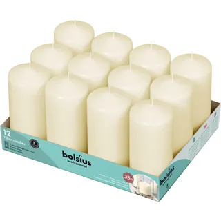 Bolsius Stumpenkerze 12 cm 12 St. elfenbein
