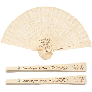10 Stück personalisierte Hochzeitsfächer, individuelle Handfächer, Hochzeitsfächer, einzigartige Gastgeschenke für Brautpartys, handgefertigte Holzfächer für Gäste(Vollbündiger Holzventilator)
