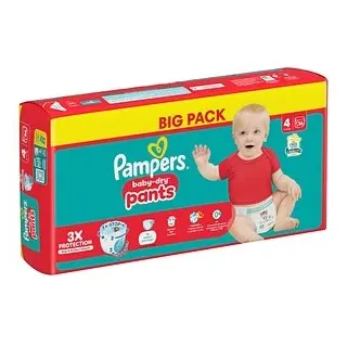 Pampers Baby-Dry Pants Gr. 4 (9-15 kg) 56 St.