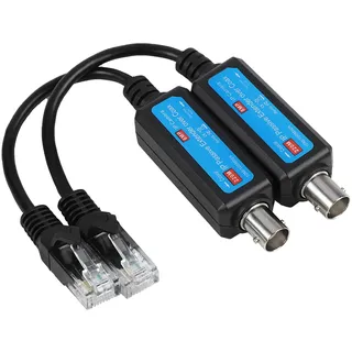 Ethernet-über-Koax-Adapter, Moca-Adapter, 17 X 9 X 3, 1 Paar, 10 100 Mbit/s, 1 Kanal, Passiver IP-Koaxial-Sender-Empfänger-Extender IP-NVR-Kamera