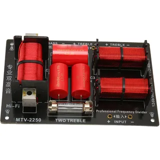 Vikye 400-W-Lautsprecher-Frequenzteiler, 3-Wege-2-Einheit-HiFi-Audio-Lautsprecher-Crossover-Verteilerplatine, Treble-Bass-Frequenzteilermodul