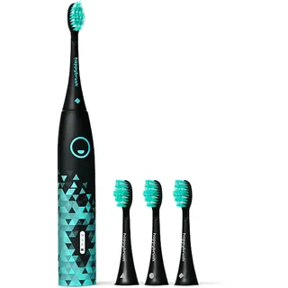happybrush Eco Vibe 3 Black-Mint + Aufsteckbürsten 3 St.