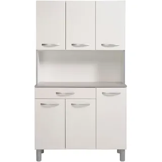 Parisot Küchenbuffet Spoon 101 x 185 x 40 cm Weiß-Grau