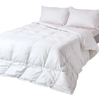 Homescapes Daunendecke, Weiß, Textil, Füllung: Daunen, Rechteckig, 135x200 cm, Oeko-Tex®, Schlaftextilien, Bettdecken, Daunendecken
