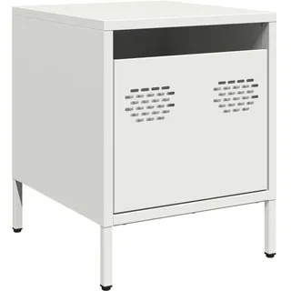 vidaXL Nachttisch Weiß 35x39x43,5 cm Stahl