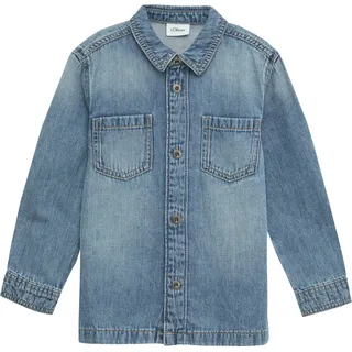 S.Oliver Denim-Hemd im Used-Look blau 116/122