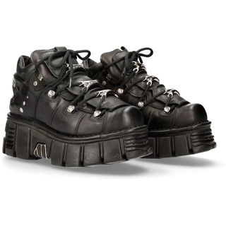 New Rock Schnürschuhe für Damen M-106-C66 Größe 45 Schwarz - 45 EU