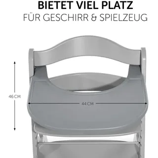 hauck Alpha Plus Grau inkl. Sitzverkleinerer/Essbrett