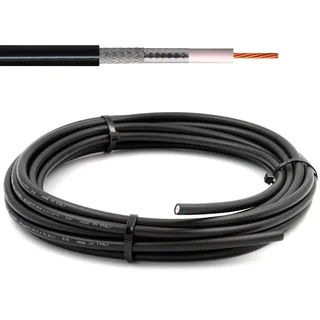 HF400 20m Koaxialkabel (LMR 400 Äquivalent) — 50 Ohm antennenkabel für SMA BNC TNC PL259 UHF N Stecker — coax kabel verlängerung CB funk HAM radio WLAN Internet Router 4G 5G — Hergestellt in Italien