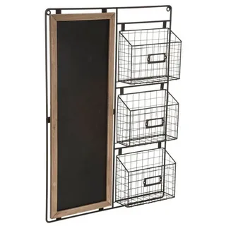 Atmosphera Créateur d'intérieur Kreidetafel mit Aufbewahrungskörben, 50 x 70 cm