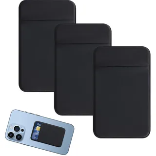 Handy-Kartenhalter mit Selbstklebendem Aufkleber, 3 Pcs, Smartphone Kartenfach aus Dehnbarem Stoff, Universal Kartenhüllen Brieftasche, Passt auf iPhone, Samsung, Huawei – Ideal für Reisen und Alltag