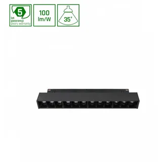 Spectrum Schienensystem-Leuchten LED SYSTEM Shift 12W 48V Schienensystem 35° Strahler 1200lm Warm 3000K, 90.2 cm, 48V, 35°, UGR<19 schwarz