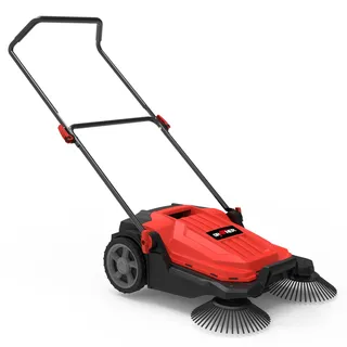 Grafner Kehrmaschine Handkehrmaschine 2 Seitenbürsten 20 Liter Kehrbehälter