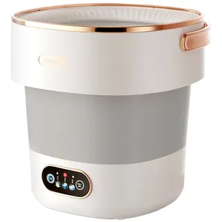 Luckice Wäscheschleuder Mini-Waschmaschine Weihnachtsgeschenke mit 13 l Fassungsvermögen, Wasch- und Trockenfunktion und abnehmbarem Abtropfkorb weiß