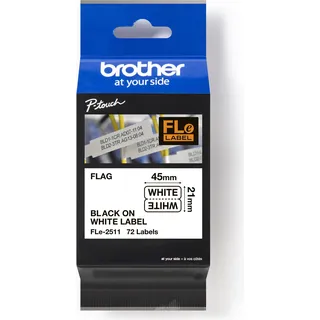 Brother PT Etiketten FLe-2511 weiß 45mm x 21mm 72 St./Kassette