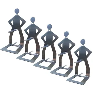 HUFENYU Edelstahl-Grillwursthalter, wiederverwendbar, lustiger Hot-Dog-Wurstständer, kreativer stehender Mann-Wurst-Grillständer, lustiger Grillständer, Mann-Hot-Dog-Halter(5pcs)