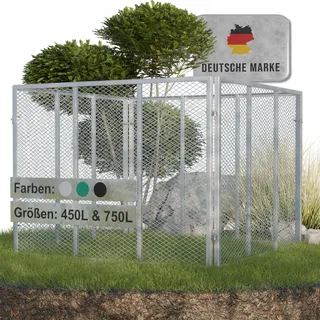 Heimfleiss® Komposter Garten Metall 750L 100x100x75 cm - Verzinkt