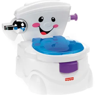 Fisher-Price Meine Erste Toilette, Baby Töpfchen, mit Musik & Lustigen Sätzen, tragbare Baby Toilette, abnehmbarer Toilettenaufsatz, Deutsche Ver... - Weiß